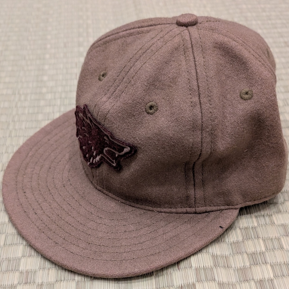 RARE Filson x Ebbets Field Flannels Wool Hat Leather Strap Made in USA - Picture 2 of 10